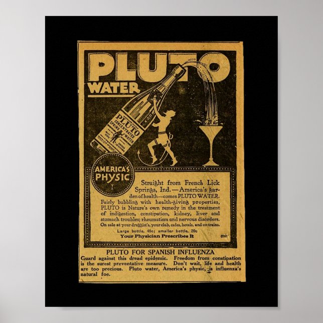 Poster Anúncio de medicação tônica contra a gripe espanho (Frente)