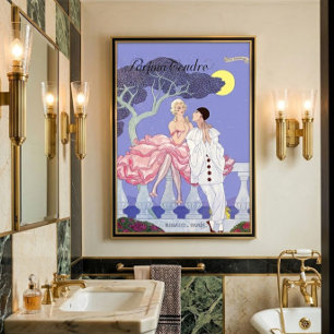 Poster Anúncio de perfume Art Deco repro vintage de 1922
