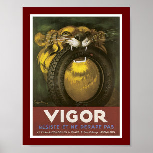 Póster Anúncio de pneu do Vigor Automobile