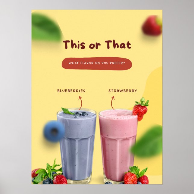 Poster Anúncio de Promoção de Milk Shake de Restaurante n (Frente)