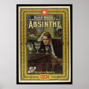 Poster Anúncio de reprodução da Absinthe playbill