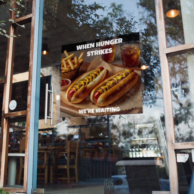 Poster Anúncio de Restaurante de Hotdogs Batata Frita Beb (Criador carregado)