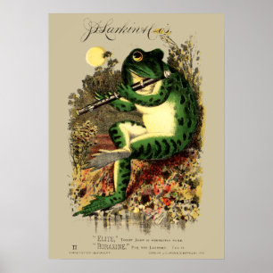 Poster Anúncio de Sabão com Sapo e Flauta da Era Vitorian