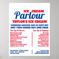 Anúncio de sala de Sorvete moderno