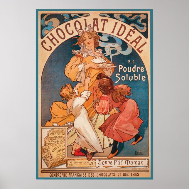 Póster Anúncio de vindima de chocolate francês (Frente)