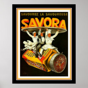 Poster Anúncio deco francês 'Savora' 16x20