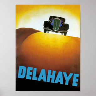 Póster Anúncio do automóvel de Delahay
