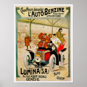 Póster Anúncio do automóvel do vintage do ~ Lumina S.A.