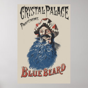 Póster Anúncio do Bluebeard do estilo do Victorian