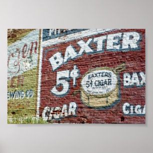 Poster Anúncio do charuto de Baxter