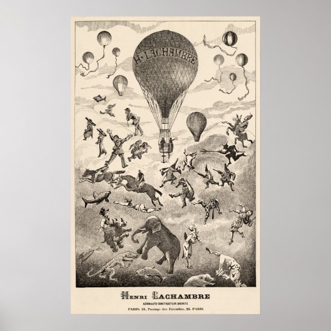 Poster Anúncio do Criador Henri Lachambre da BALLOON (Frente)