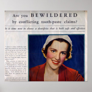 Poster Anúncio do dentífrico do vintage