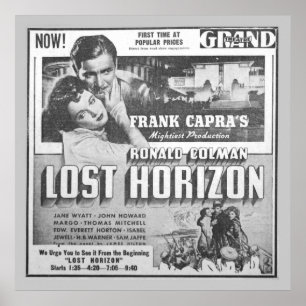 Poster Anúncio do filme do vintage para Ronald Colman