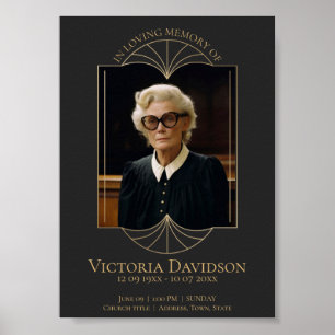 Poster Anúncio do Funeral Digital Posta Cinza Escura