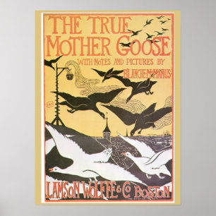 Póster Anúncio do ganso de mãe do nouveau da arte do