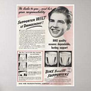 Póster Anúncio do Jockstrap do vintage