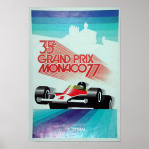 Póster Anúncio do monico Grand prix