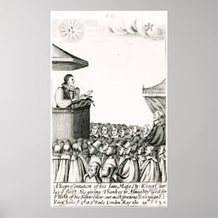 Póster Anúncio do nascimento do filho de Charles i