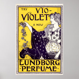Póster Anúncio do perfume de Nouveau 1895 da arte por