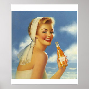 Póster Anúncio do refresco de Edward Runci