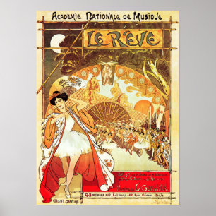 Poster Anúncio do Teatro Musical em França do LE REVE V