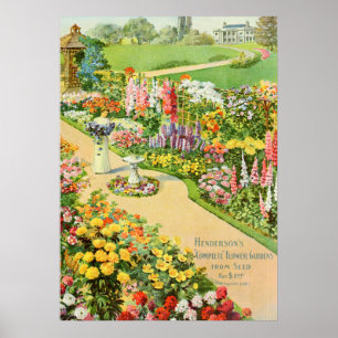Póster Anúncio do vintage da semente do jardim