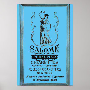 Póster Anúncio dos cigarros de Salome