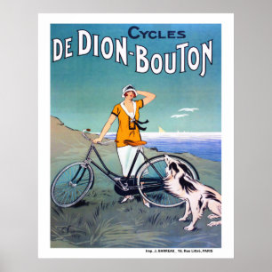 Poster Anúncio Francês de Bicicleta de 1925