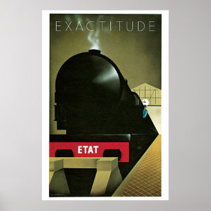 Póster Anúncio francês do viagem do trem do art deco do