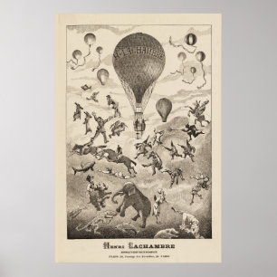 Poster Anúncio Francês Para Fabricante De Balões