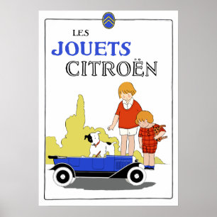 Poster Anúncio francês retro do 1920 do carro do pedal 