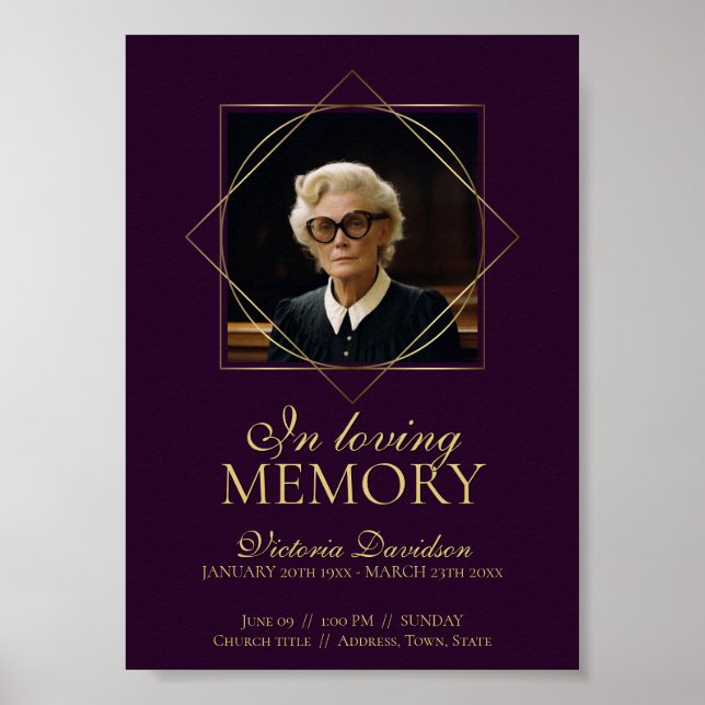 Poster Anúncio Funerário Digital Pós Deep Purple (Frente)