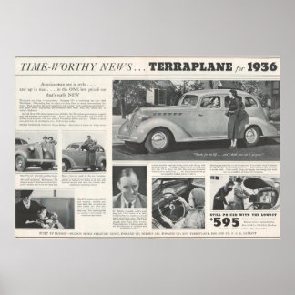 Poster Anúncio Hudson Terraplane de 1936