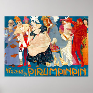 Póster Anúncio italiano 1907 do vintage