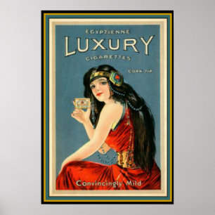 Póster Anúncio luxuoso 13 x 19 do cigarro do vintage do