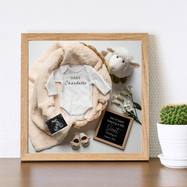 Poster Anúncio Mínimo De Gravidez Neutra Do Gênero (Criador carregado)