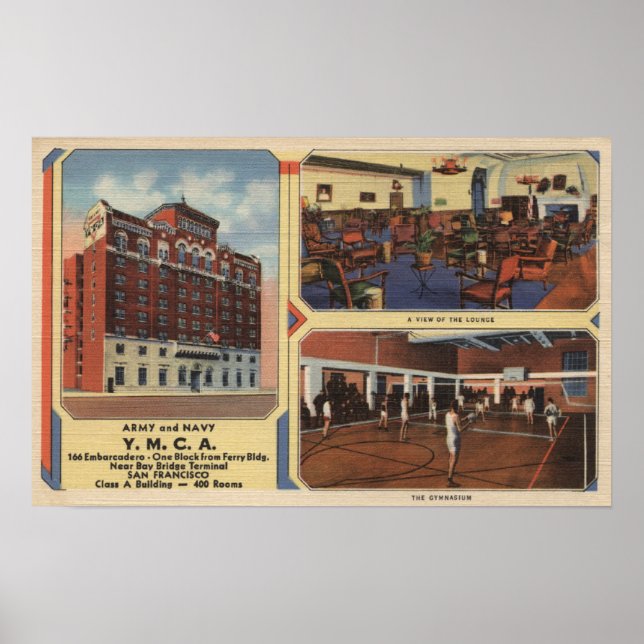 Poster Anúncio para o edifício Exército/Marinho Y.M.C.A. (Frente)