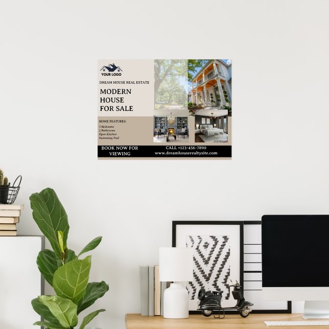 Poster Anúncio Personalizado de Imóveis (Escritório em casa)