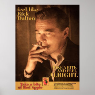 Poster Anúncio Rick Dalton Red Apple