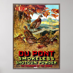 Póster Anúncio sem fumaça 1913 do pó da espingarda