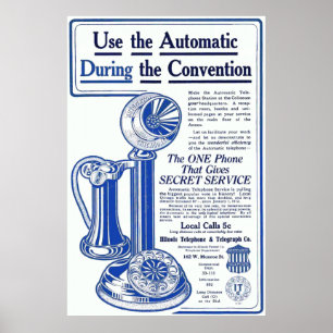 Póster Anúncio Telefônico de Vintage Illinois