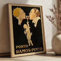 Anúncio Vintage do Porto Ramos Pinto por Rene Vinc