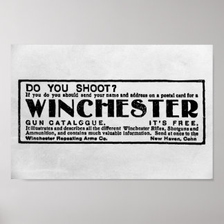 Poster Anúncio Vintage Winchester 1902