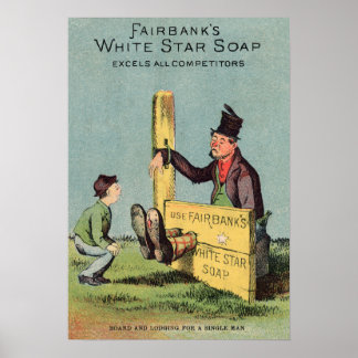 Póster Anúncio White Star Soap do Fairbank