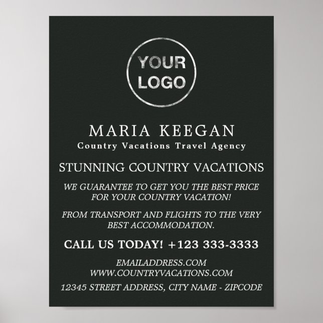 Poster Anúncios de agência de Viagem simples e modernos (Frente)