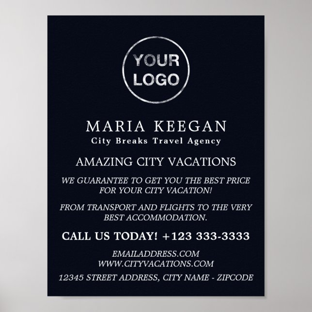 Poster Anúncios de agência de Viagem simples e modernos (Frente)