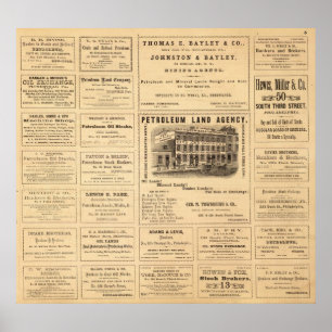 Poster Anúncios de New York e Pensilvânia Oil