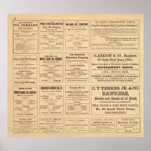 Póster Anúncios de petróleo (Frente)