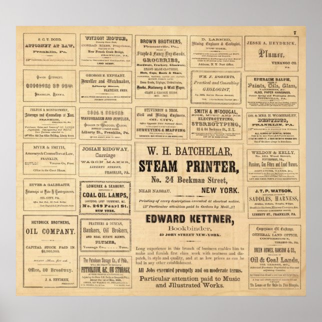 Póster Anúncios para petróleo (Frente)