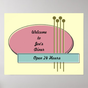 Póster Anúncios/Posters personalizados de estilo retrô 